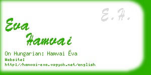 eva hamvai business card